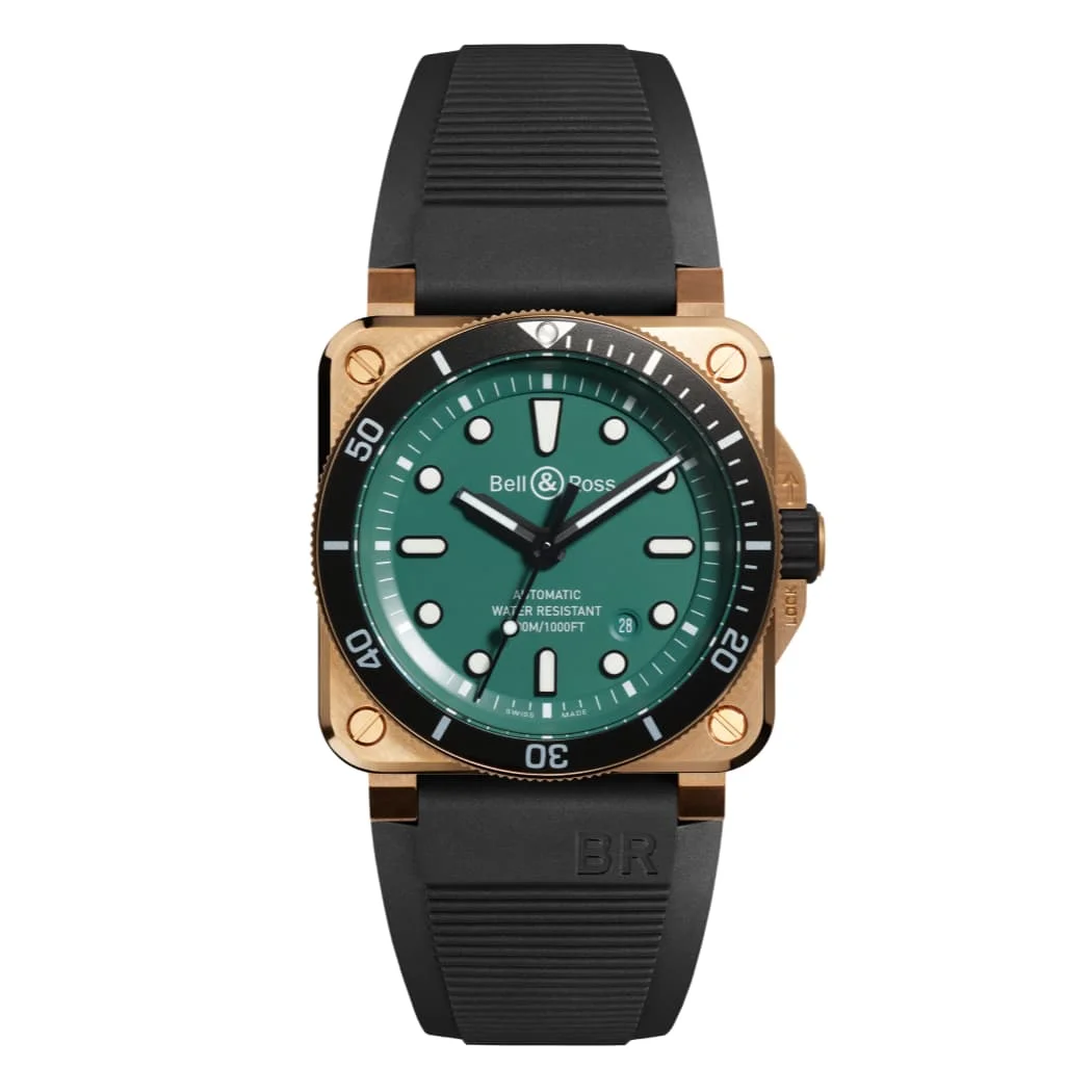 Bell &amp; Ross BR 03-92 Diver Black &amp; Green Bronze (BR0392-D-LT-BR/SRB)