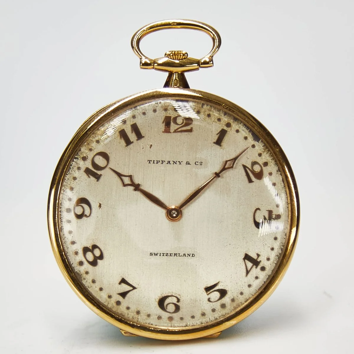 Tiffany Touchon Pocket Watch Platinum &amp; 18k Yellow Gold